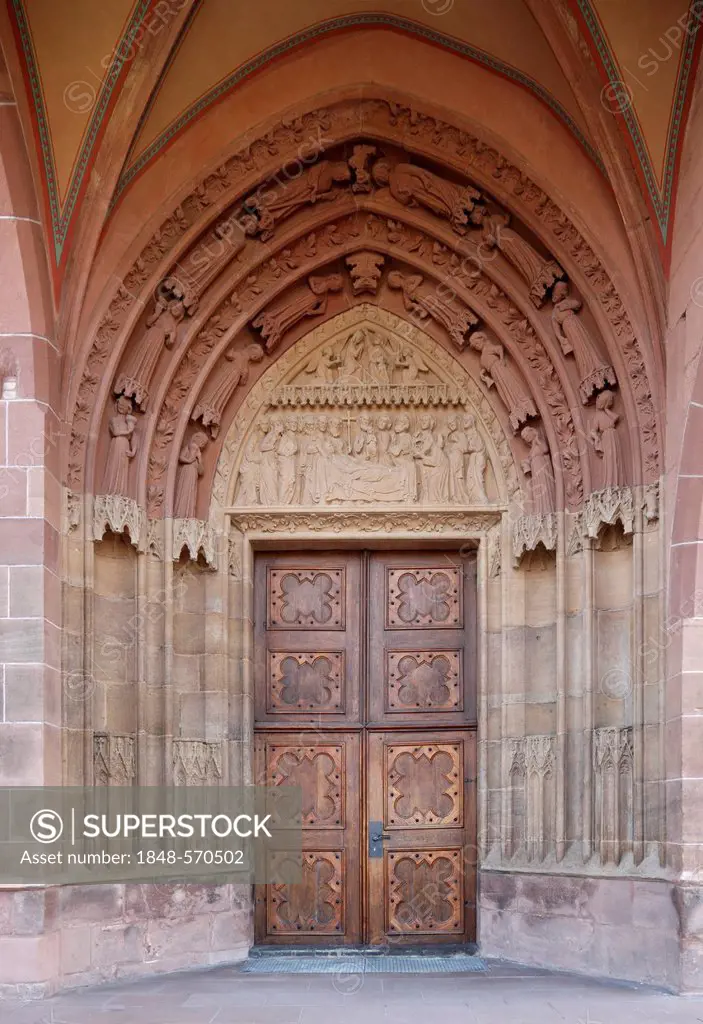 Gothic church, Church of Our Lady, western portal, Worms, Rhineland-Palatinate, Germany, Europe