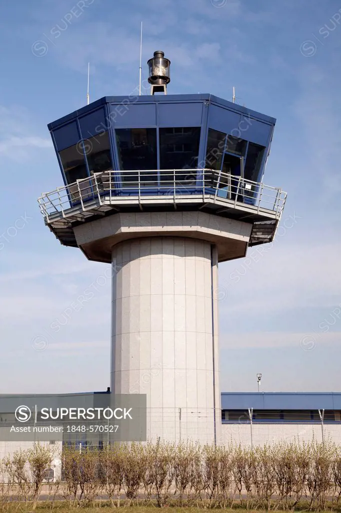 Tower at Dortmund Airport, Ruhr area, North Rhine-Westphalia, Germany, Europe, PublicGround