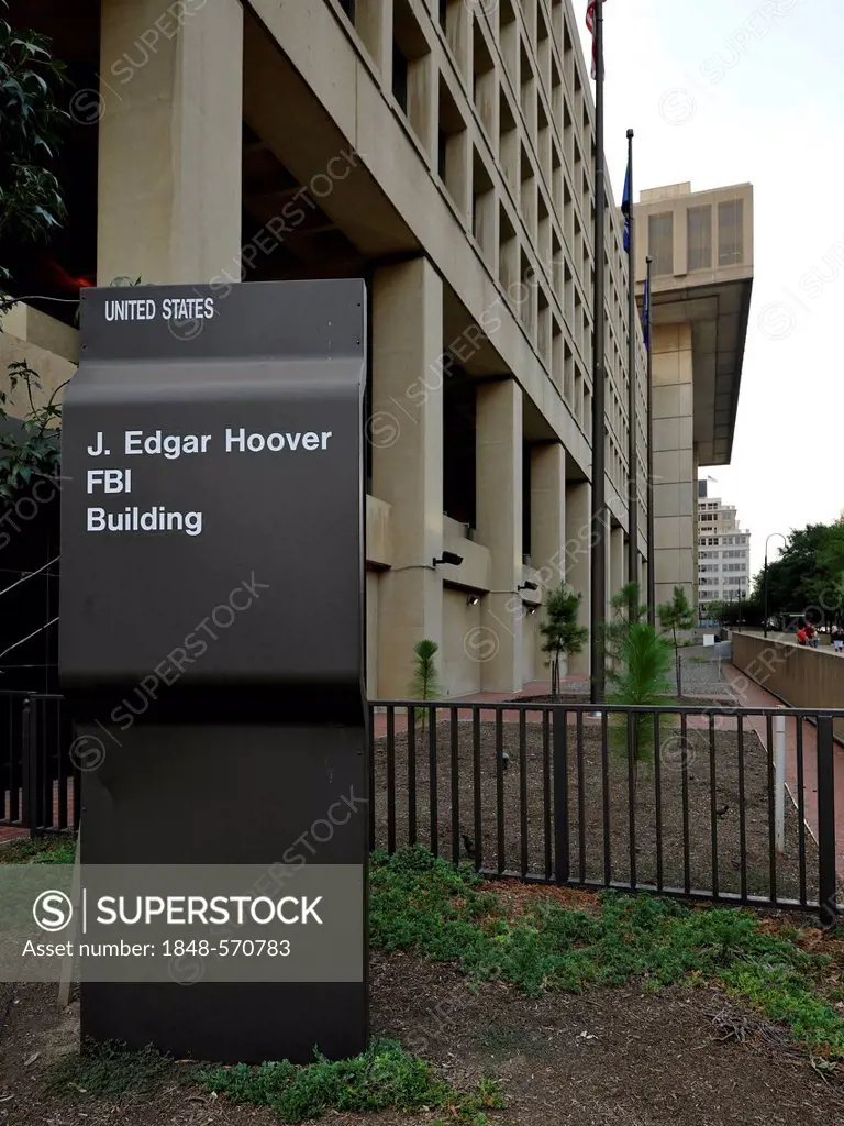 United States J. Edgar Hoover FBI Federal Bureau of Investigation Building, Washington DC, District of Columbia, USA, PublicGround