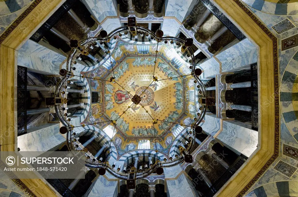 Octagon, Aachen Cathedral, UNESCO World Heritage Site, Aachen, North Rhine-Westphalia, Germany, Europe