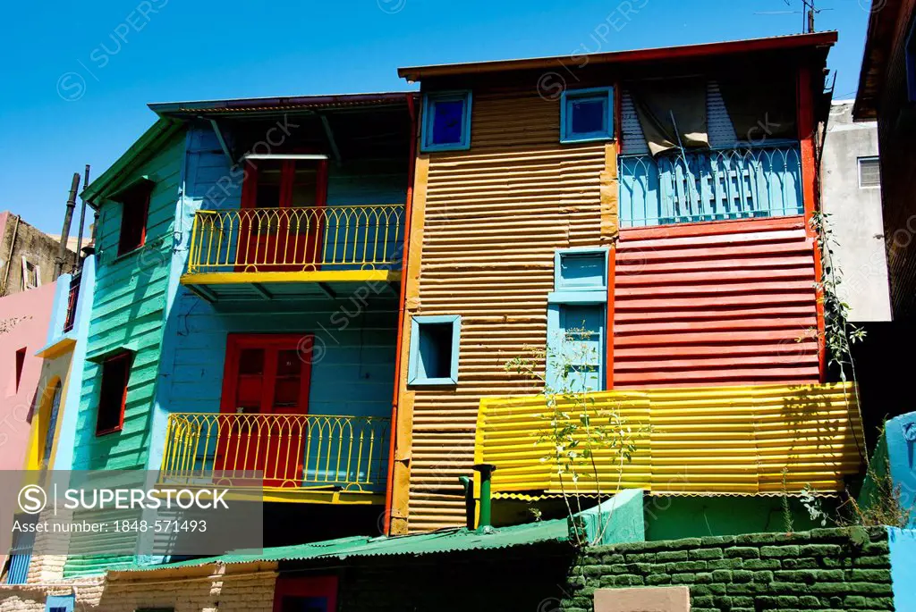 The Caminito, the street in La Boca that is famous for its painted houses, Buenos Aires, Argentina, South America