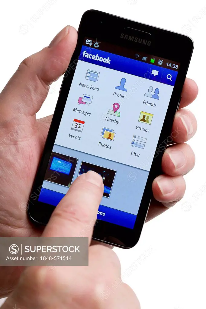 Using Facebook on a smartphone