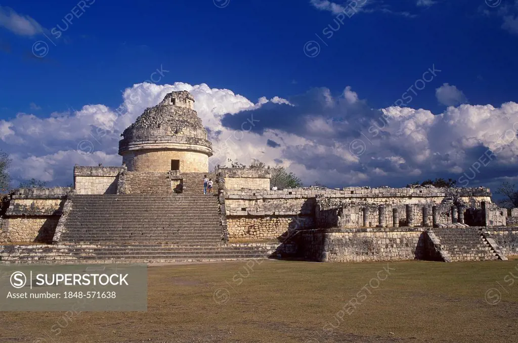 Observatory, Caracol, Mayan ruins of Chichen Itza, Yucatan, Mexico, North America