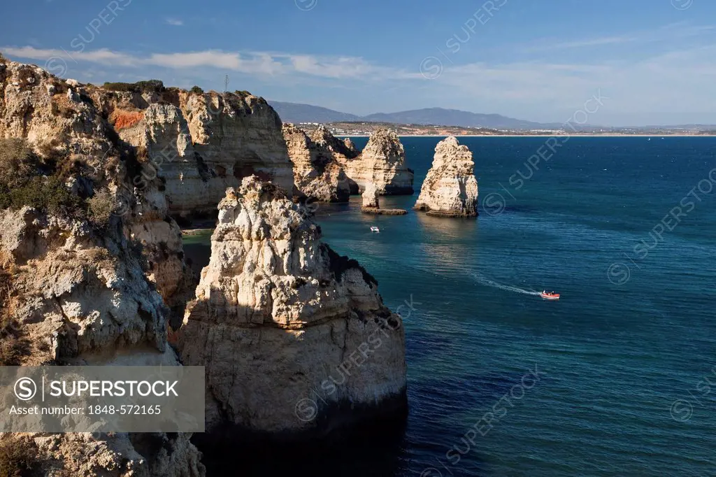 Cliffs, Algarve near Lagos, Atlantic coast, Portugal, Europe