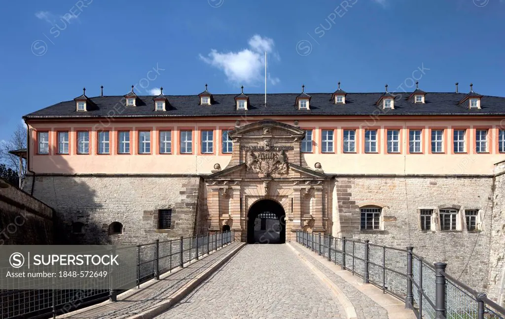Zitadelle Petersberg citadel, Electorate of Mainz fortress, Baroque town fortress, Erfurt, Thuringia, Germany, Europe, PublicGround