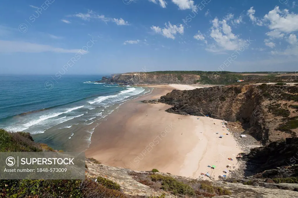Praia das Adegas beach, nudist beach near Odeceixe, Atlantic coast, Algarve, Portugal, Europe