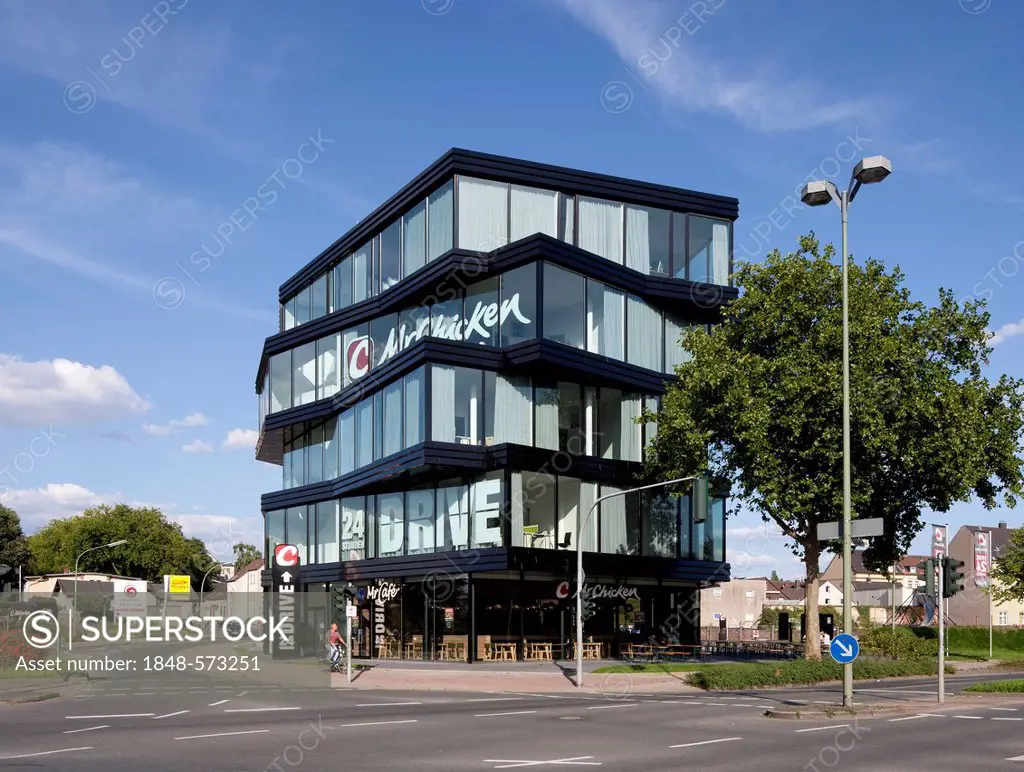 Commercial building, office building, Mr. Chicken, Gelsenkirchen, Ruhr Area, North Rhine-Westphalia, Germany, Europe, PublicGround