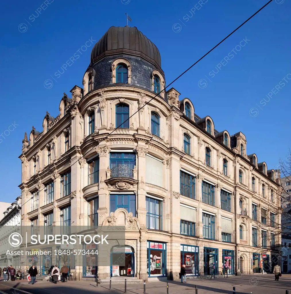Historic commercial building in the Neuwerkstrasse, Erfurt, Thuringia, Germany, Europe, PublicGround