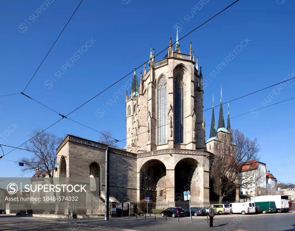 Erfurt Cathedral of St. Mary, St. Severus in Erfurt, Thuringia, Germany, Europe, PublicGround