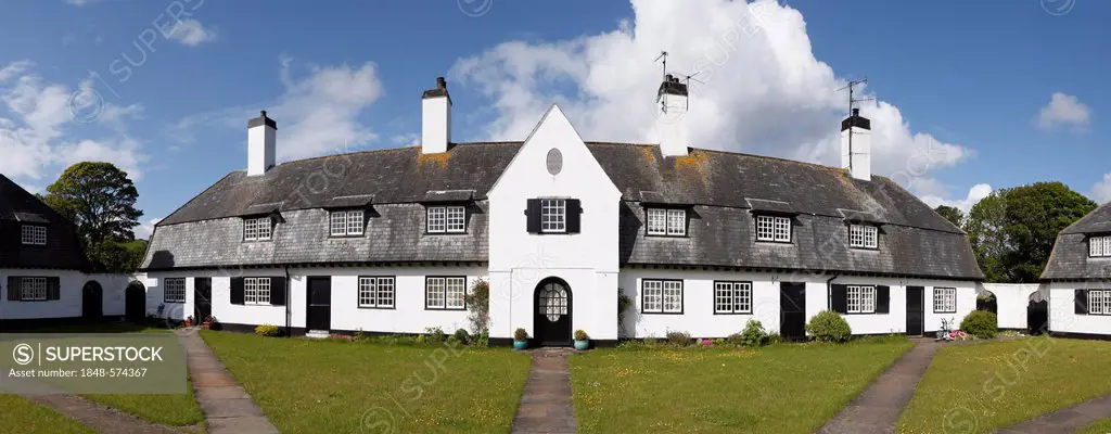 Square Cottage in Cushendun, County Antrim, Northern Ireland, United Kingdom, Europe, PublicGround