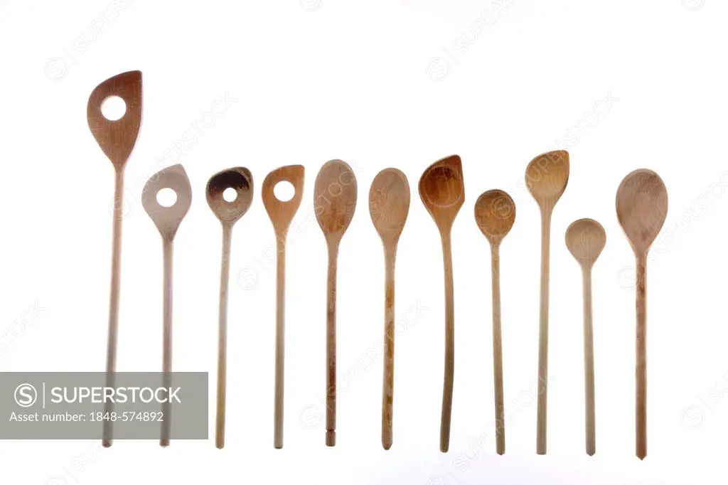 Various wooden spoons