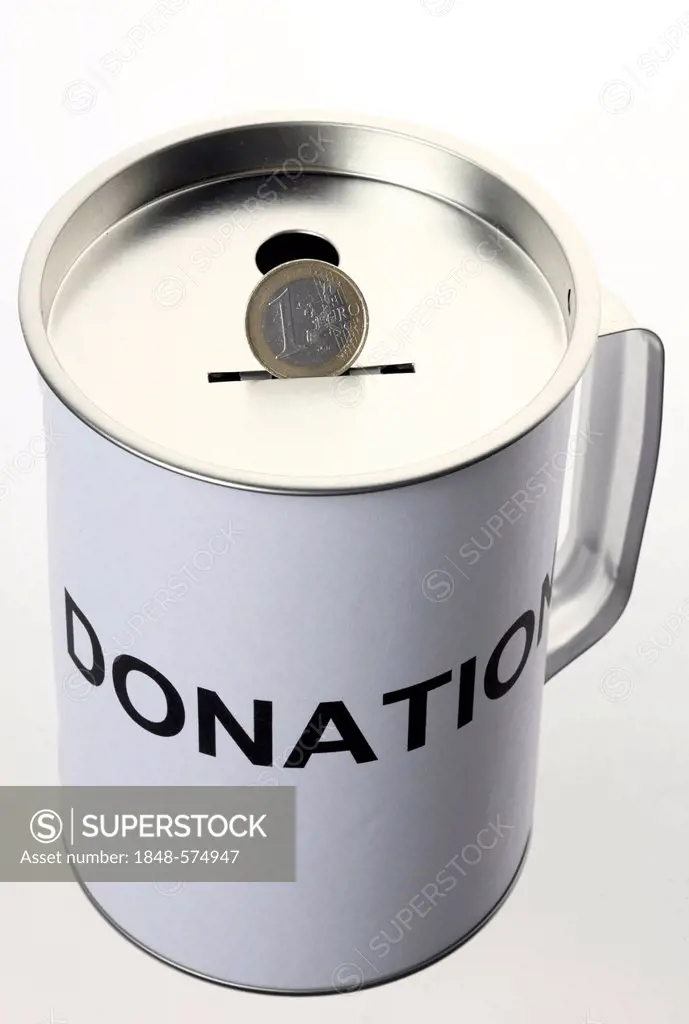 Donation box, labeled donation