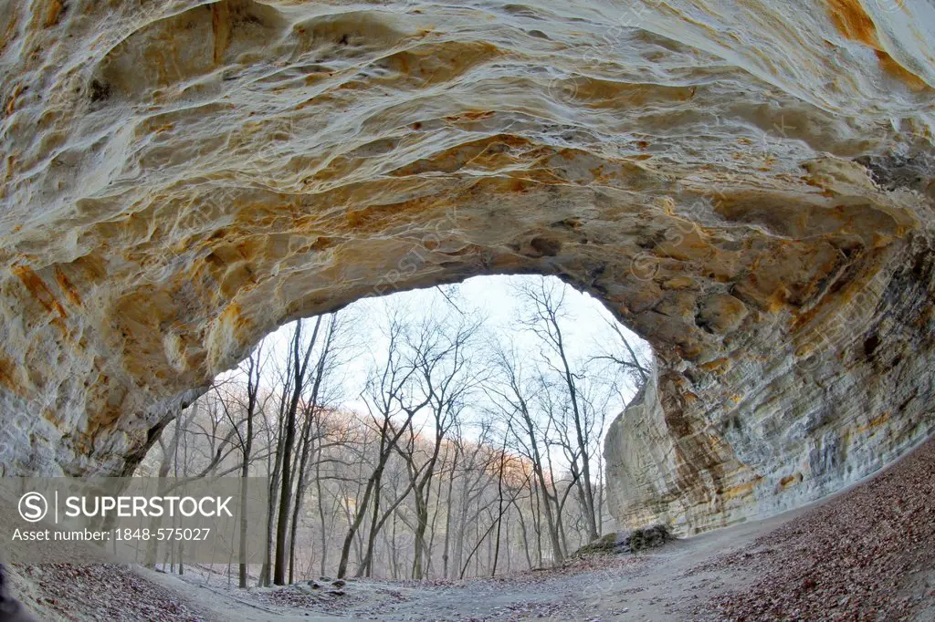 Council Overhang Cave, Starved Rock State Park, Southern Illinois, USA, North America
