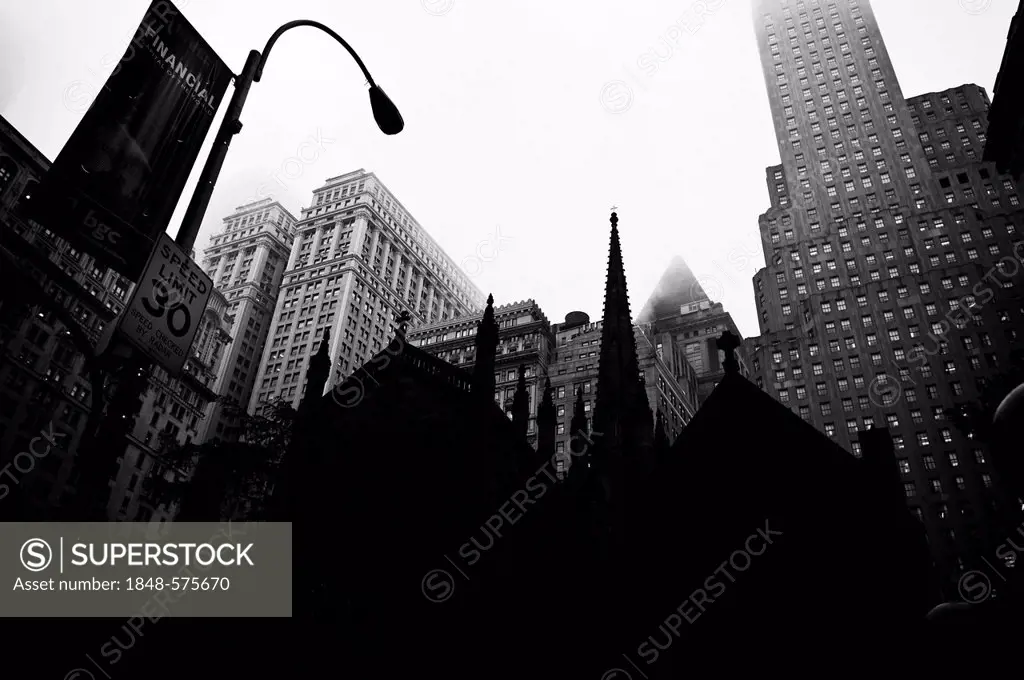 Trinity Church, Financial District, Manhattan, New York City, New York, USA