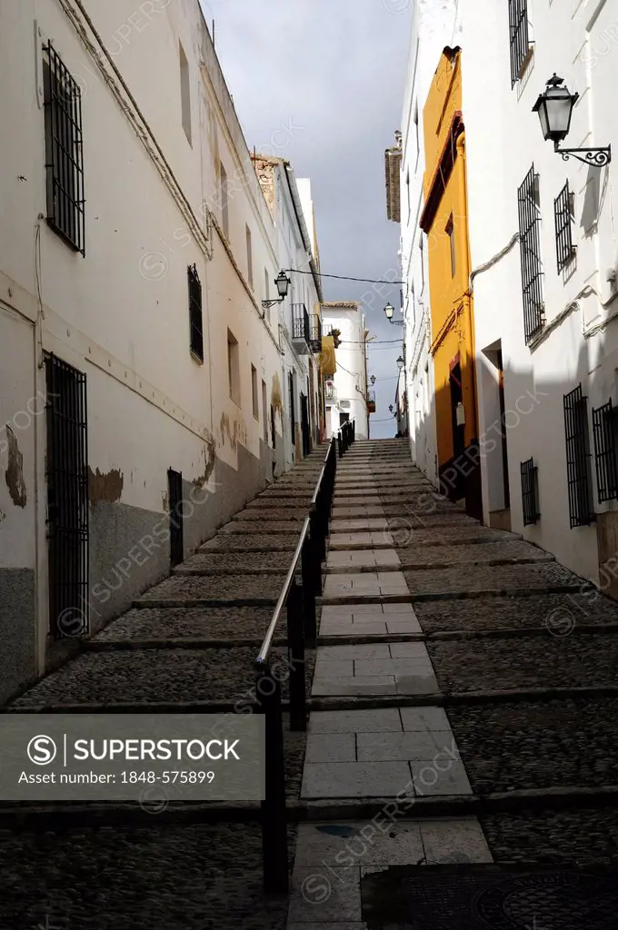 Alleyway in Benissa, Costa Blanca, Spain, Europe