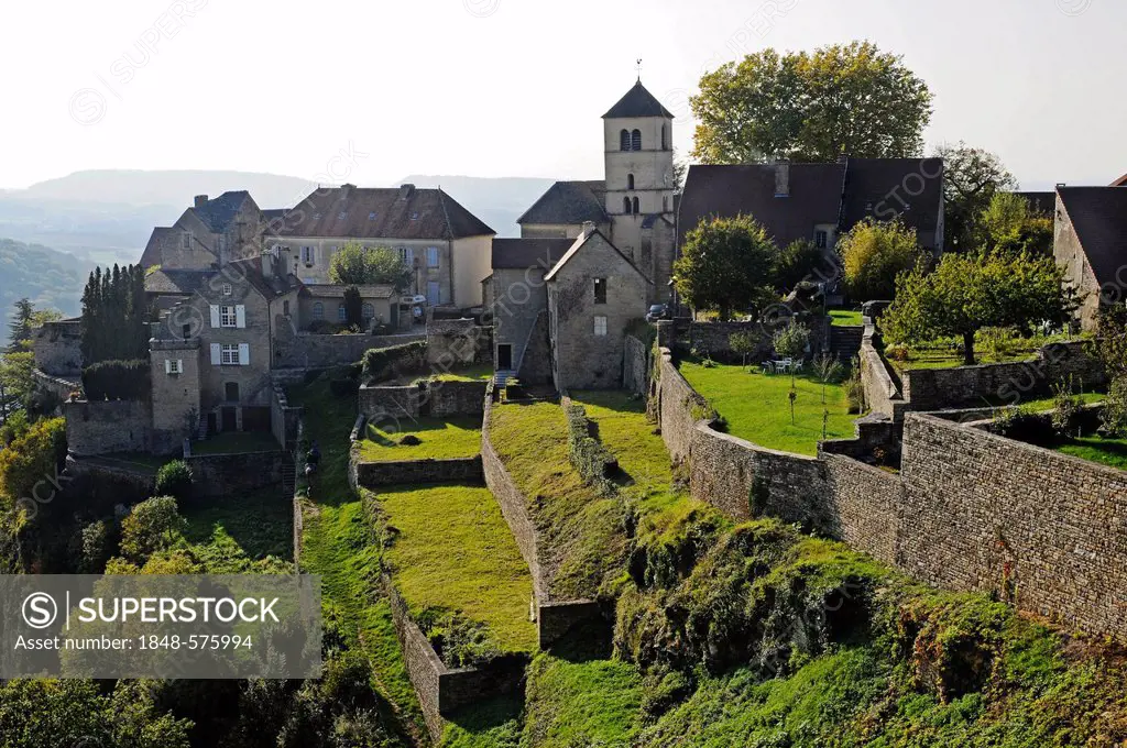 Village, community, Chateau-Chalon, Department of Jura, Franche-Comté, France, Europe, PublicGround