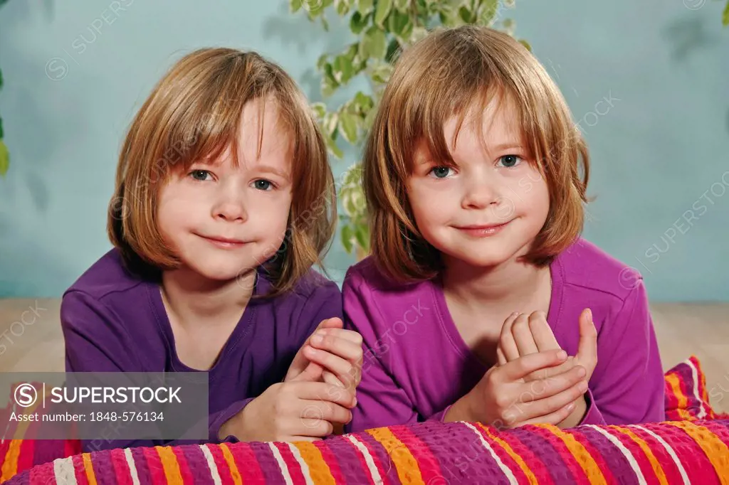 Girls, twins, six years