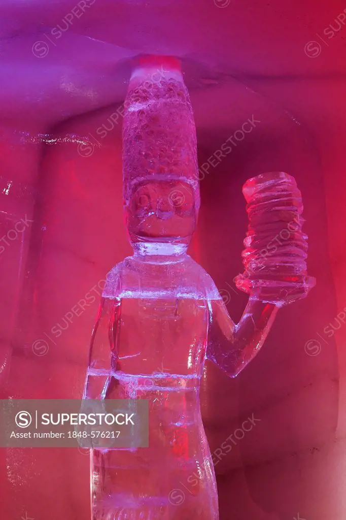 Ice sculpture, Marge Simpson made of ice, Dachstein Eispalast, Ramsau, Styria, Austria, Europe