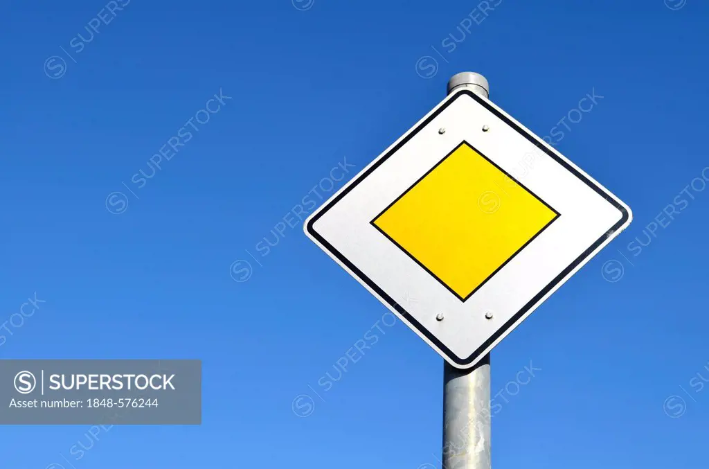 Right of way, traffic sign, Germany, Europe