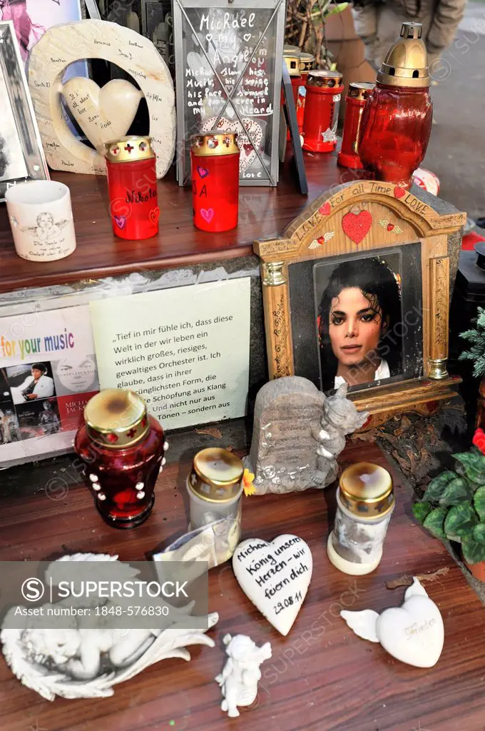 Michael Jackson memorial at the Bayerischer Hof Hotel, Munich, Bavaria, Germany, Europe