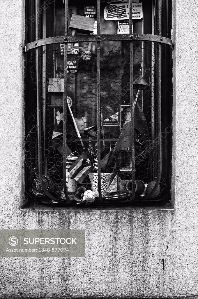 Window with bars, Greenwich Village, Manhattan, New York City, New York, USA