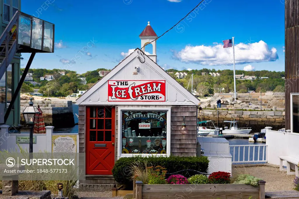 Ice cream parlor in Rockport, Massachusetts, New England, USA
