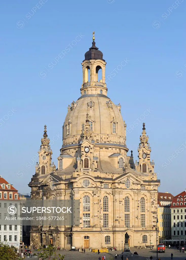 Frauenkirche church in Dresden, Saxony, Germany, Europe