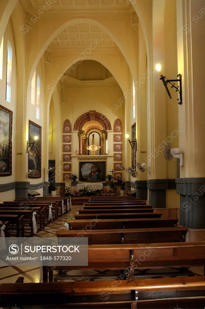 Interior view, Sanctuary of La Magdalena, Monastery of Santa María Magdalena, Novelda, Costa Blanca, Spain, Europe