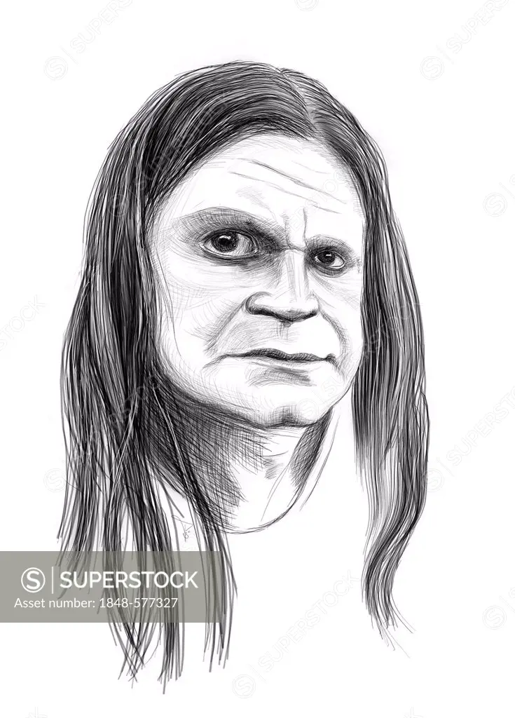 Caricature of Ozzy Osbourne