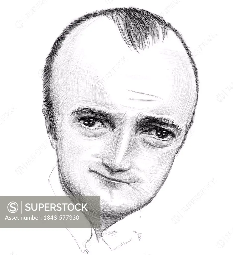 Caricature of Phil Collins