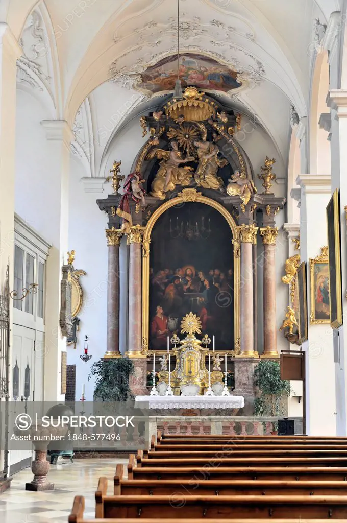 Side altar, Peterskirche church, St. Peter's Church, Munich, Bavaria, Germany, Europe
