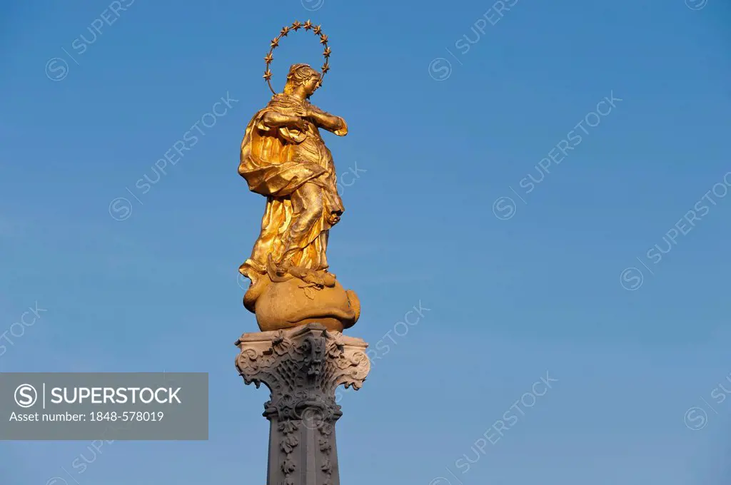 Marian column at the Monastery of Sts. Peter and Paul, Nitra, Slovakia, Europe