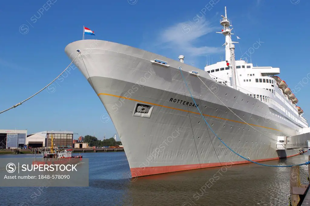 Hotel, museum ship, cruise hotel, SS Rotterdam, Rotterdam, Holland, the Netherlands, Europe