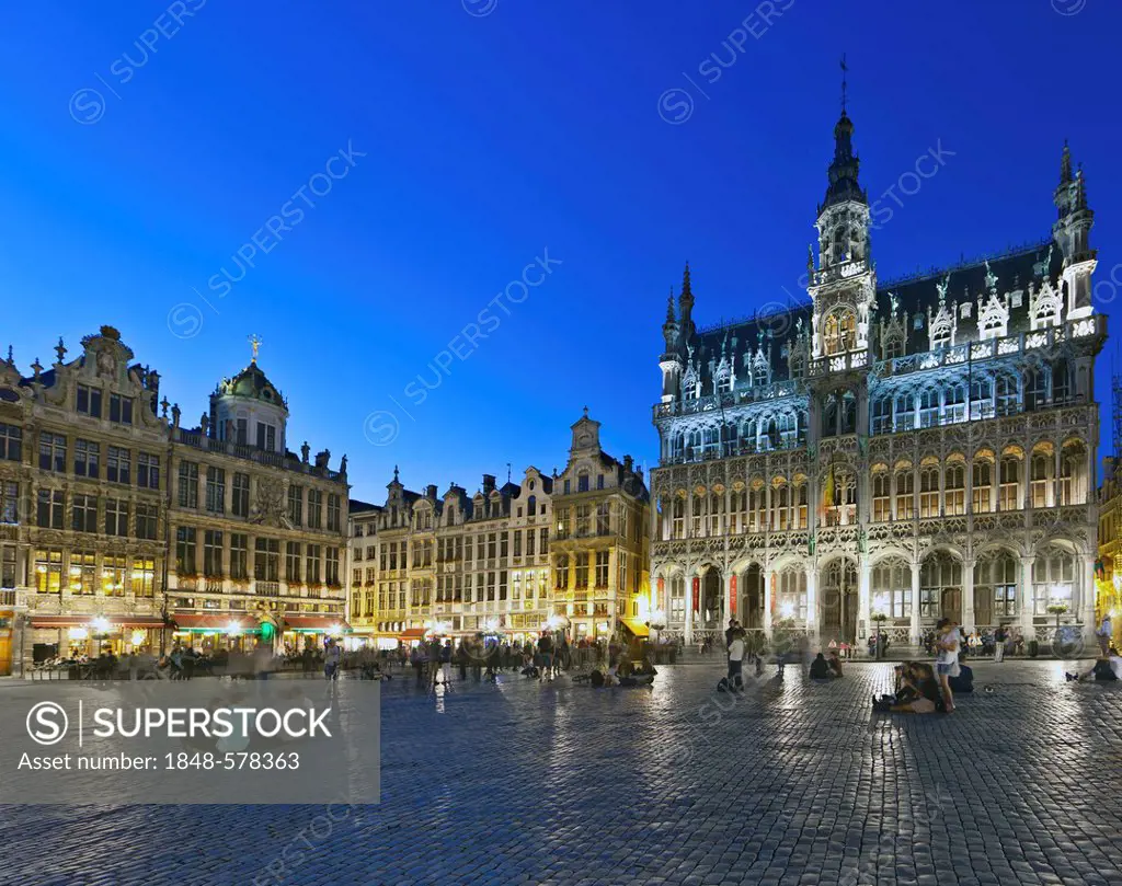 Town hall and guild houses, Grote Markt, Grand Palace, UNESCO World Heritage Site, Brussels, Belgium, Benelux, Europe