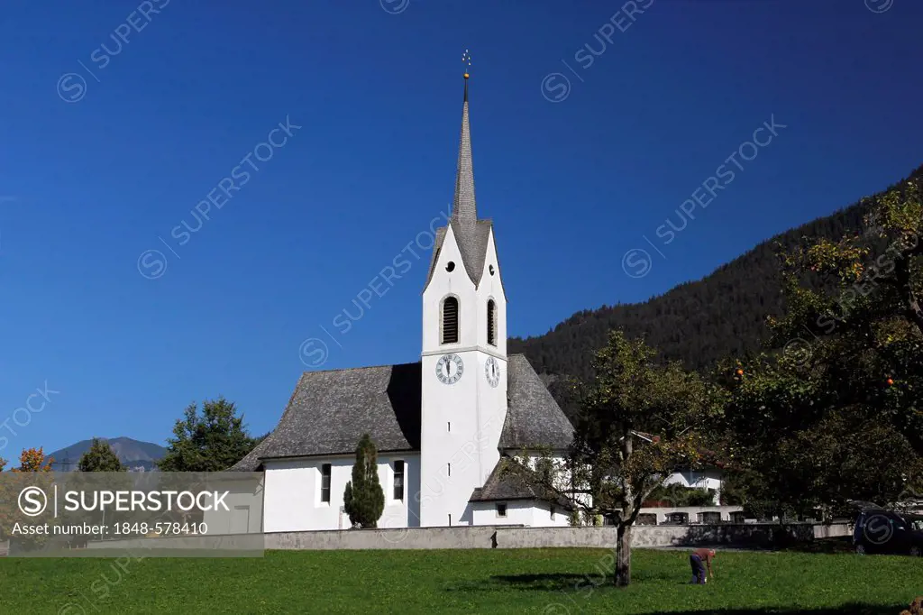 Church of St. Anton, Montafon valley, Vorarlberg, Austria, Europe