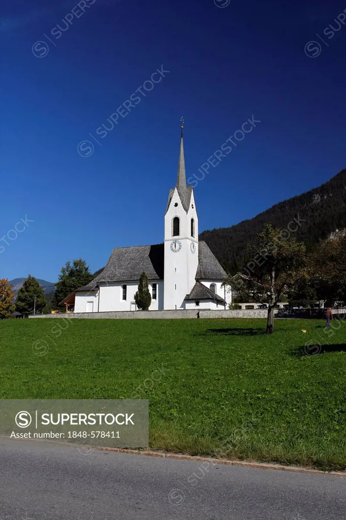 Church of St. Anton, Montafon valley, Vorarlberg, Austria, Europe