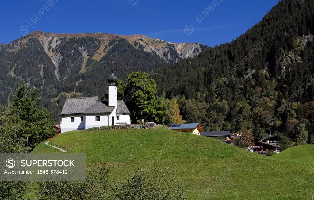 Maria Schnee Chapel, Gaschurn, Montafon valley, Vorarlberg, Austria, Europe