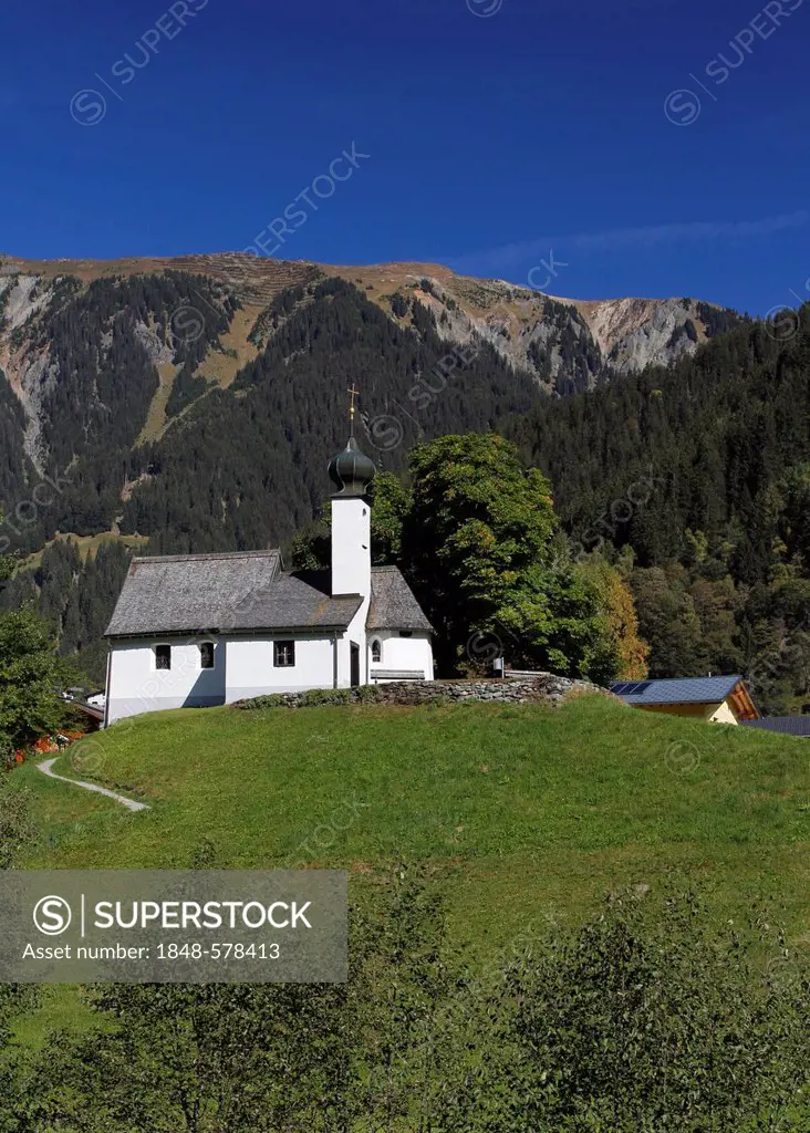 Maria Schnee Chapel, Gaschurn, Montafon valley, Vorarlberg, Austria, Europe
