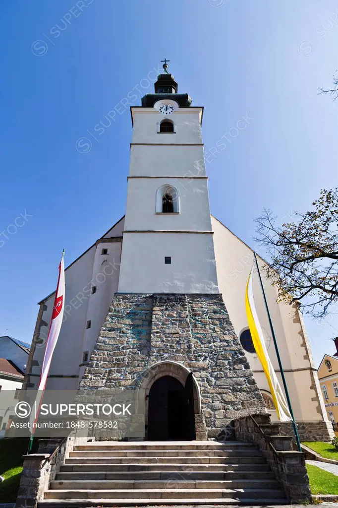 Parish church in Litschau, Waldviertel region, Lower Austria, Austria, Europe