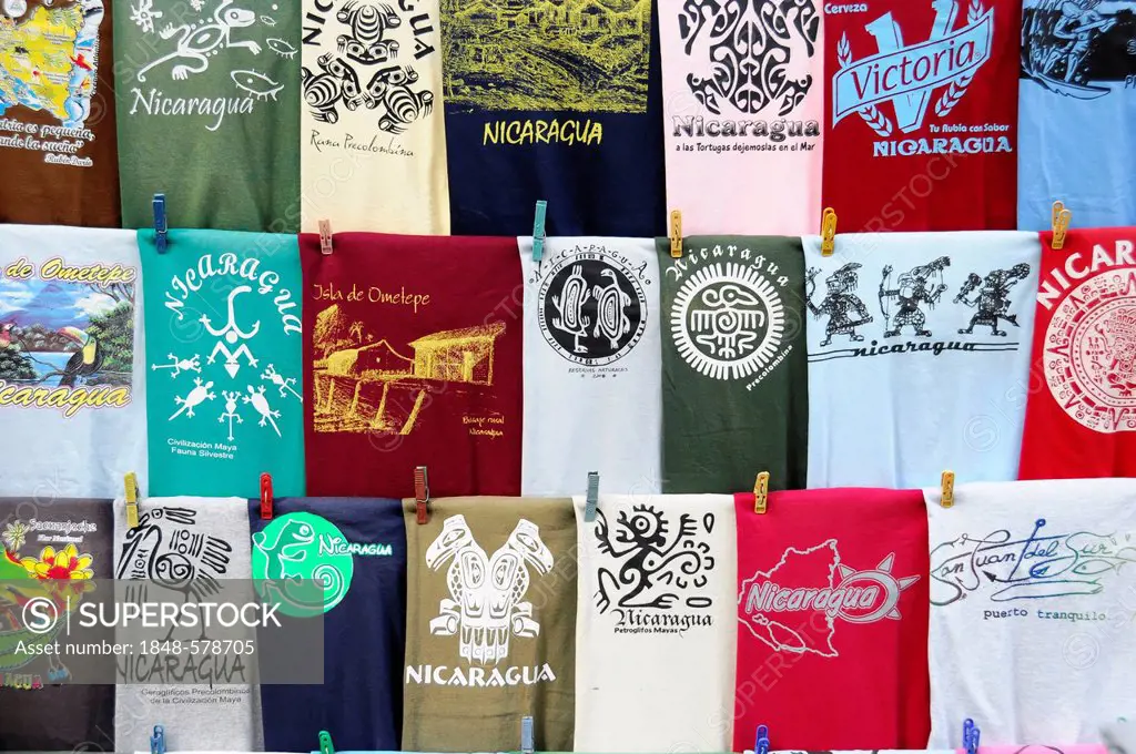 T-shirt sales, souvenirs, San Juan del Sur, Nicaragua, Central America