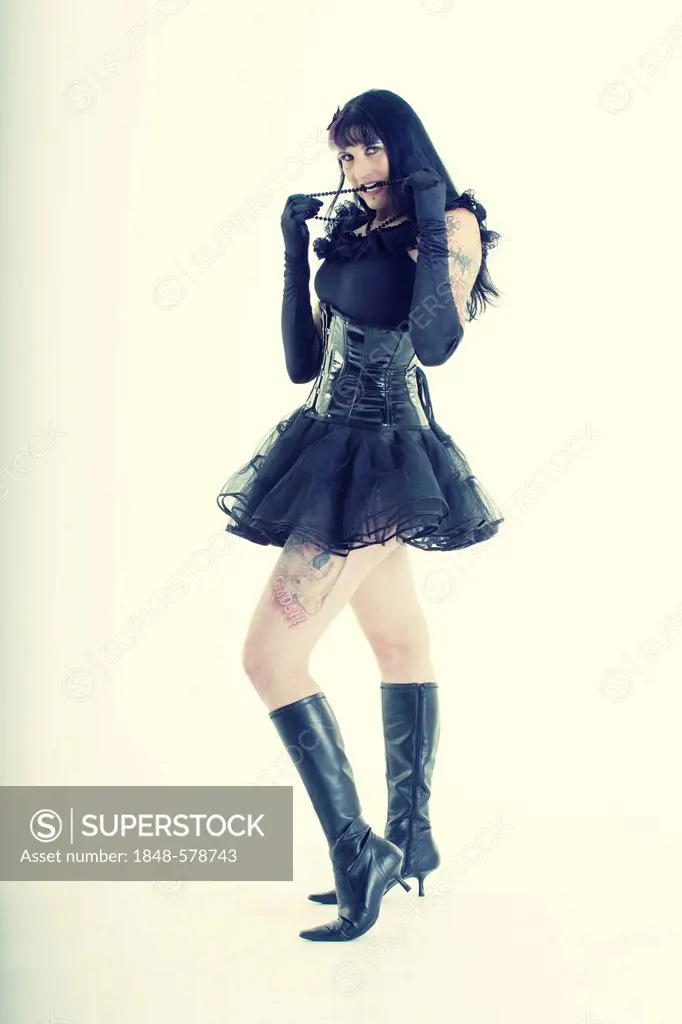 Woman, Gothic, standing, tattoo