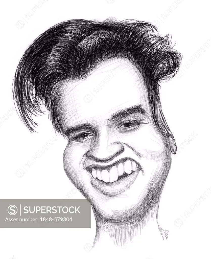 Caricature of Elvis Presley