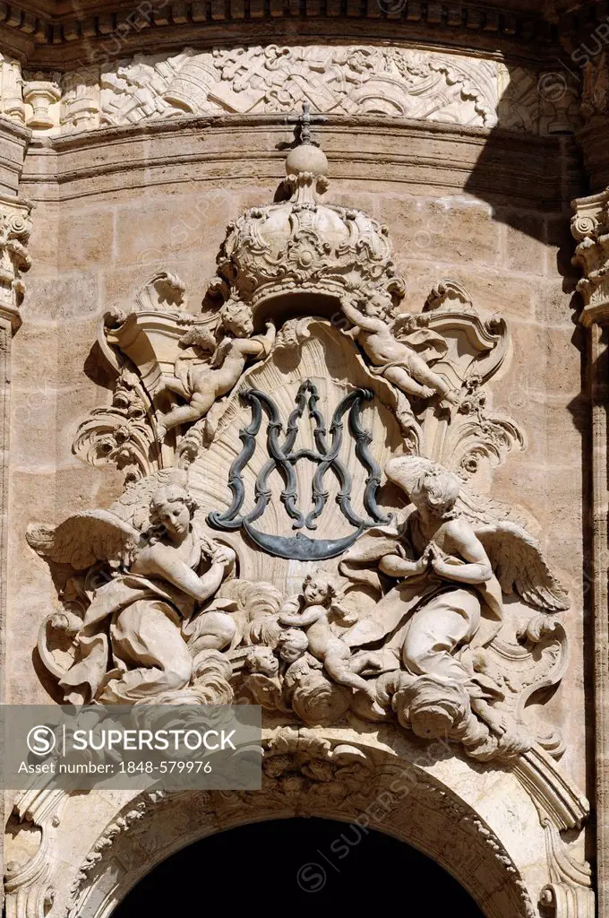 Ornamentation, Puerta de los Hierros, Cathedral, Valencia, Spain, Europe