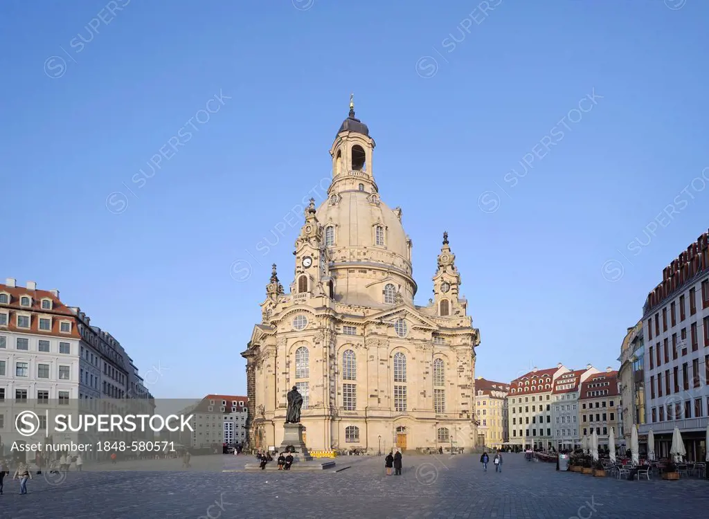 Frauenkirche church or Church of Our Lady, Dresden, Saxony, Germany, Europe