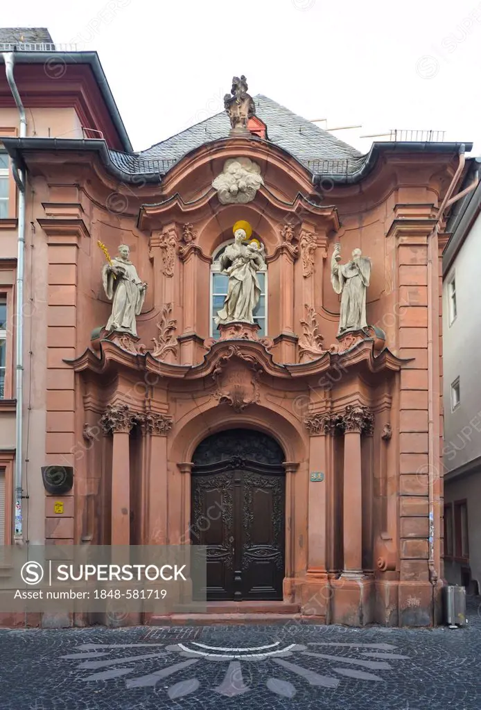 Episcopal Seminary, formerly the gate of the Augustinian Hermits monastery, Mainz, Rhineland-Palatinate, Germany, Europe