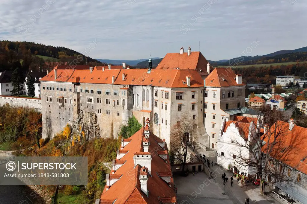 Horní Hrad, Upper Castle, Ceský Krumlov Castle, Cesky Krumlov, UNESCO World Heritage Site, South Bohemia, Bohemia, Czech Republic, Europe