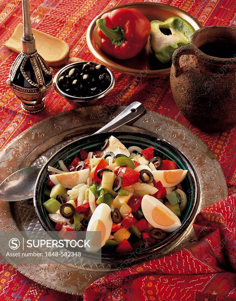 Pepper and egg salad, Libya