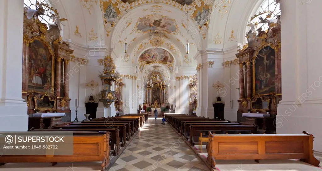 Abbey Church, Schaeftlarn Abbey, Upper Bavaria, Bavaria, Germany, Europe