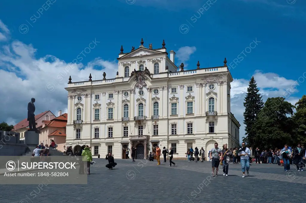 Archbishop's Palace at Hradcany Square, Prague, Bohemia, Czech Republic, Europe