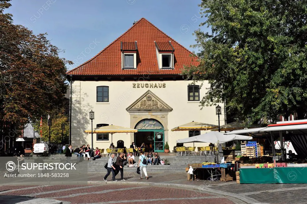 Zeughaus, Arsenal on Pferdemarkt, Horse Market square, Hanseatic town of Stade, Lower Saxony, Germany, Europe